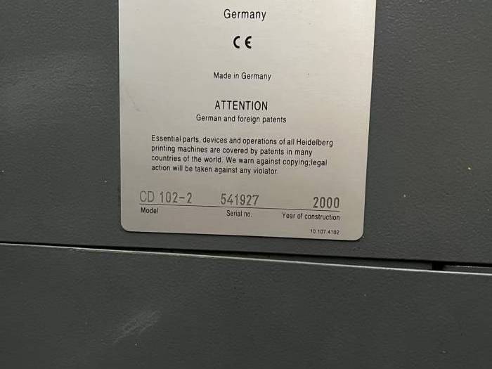 Heidelberg CD 102-2 Pic 7