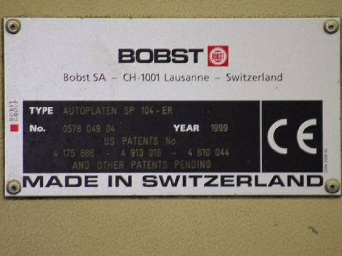 Bobst SP 104 ER Pic 2