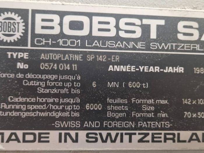 Bobst SP 142 ER Pic 10