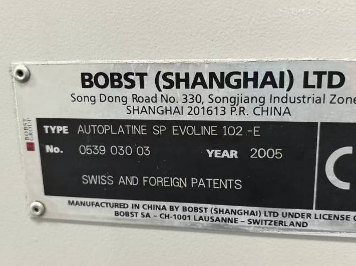 Bobst SP Evoline 102 E Pic 3