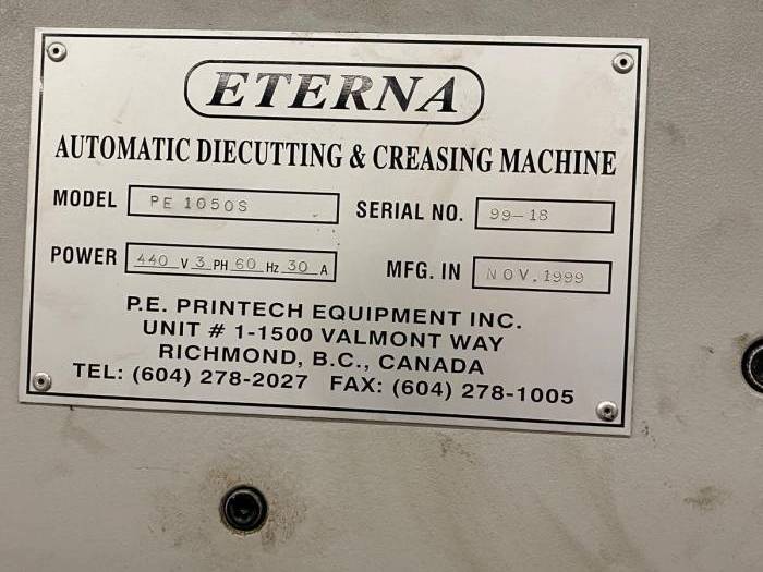Brausse Eterna PE 1050 S Automatic Die Cutter Pic 4
