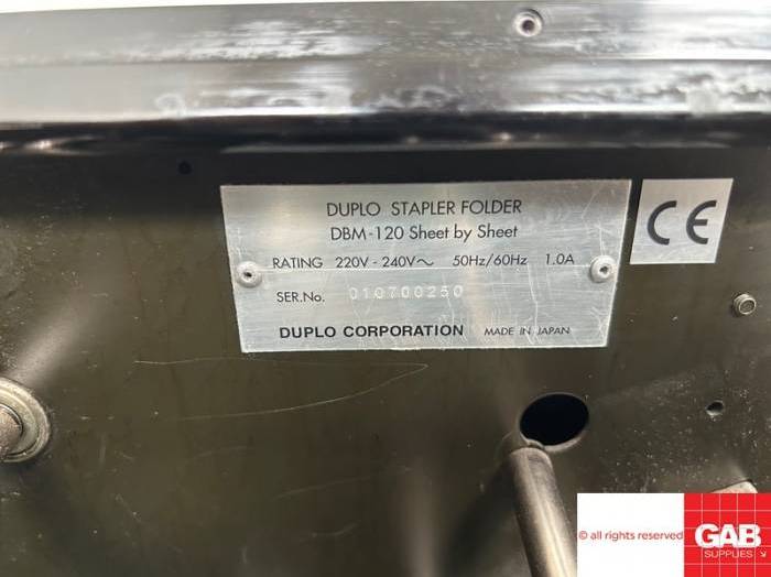 Duplo DBM 120 Semi automatic booklet maker  Pic 8