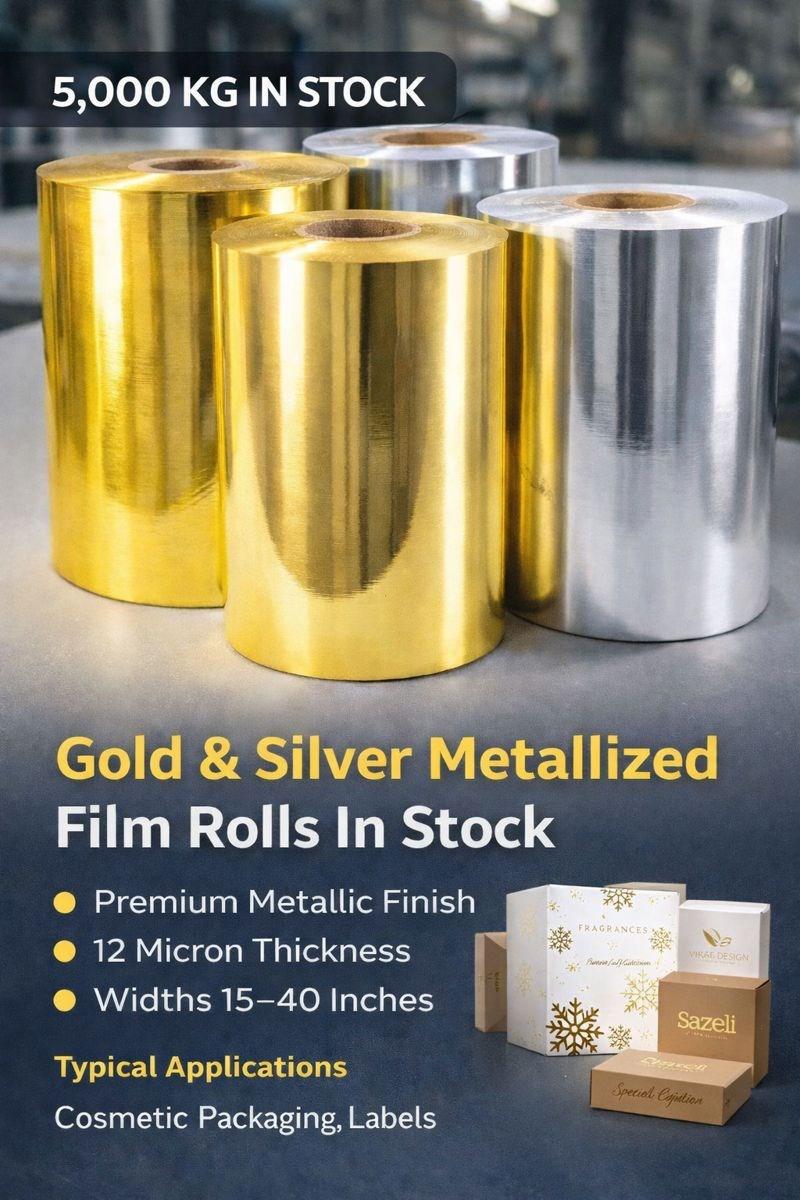 Foil Stock LOT Metallized Film Rolls Pic 3