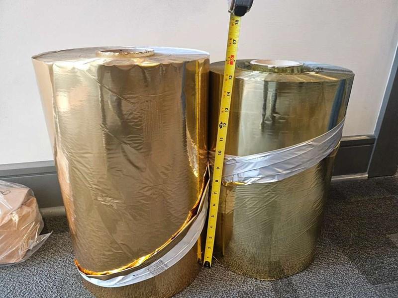 Foil Stock LOT Metallized Film Rolls Pic 2