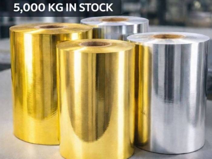 Foil Stock LOT Metallized Film Rolls Pic 1