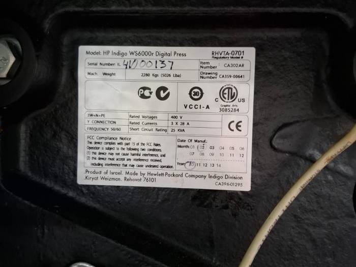 HP Indigo WS 6000 Pic 16