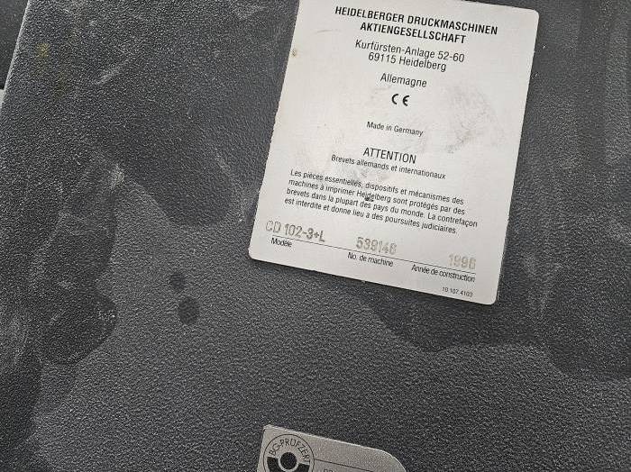 Heidelberg CD 102-3  L UV Hybrid Pic 7