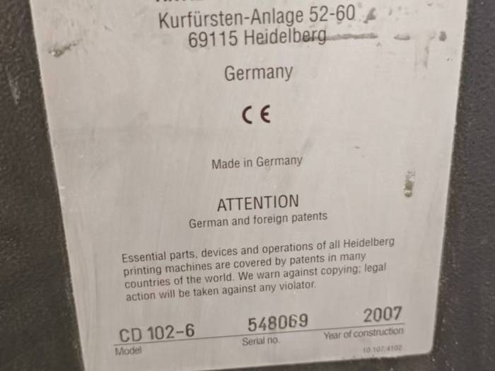 Heidelberg CD 102-6 Standard Pic 3