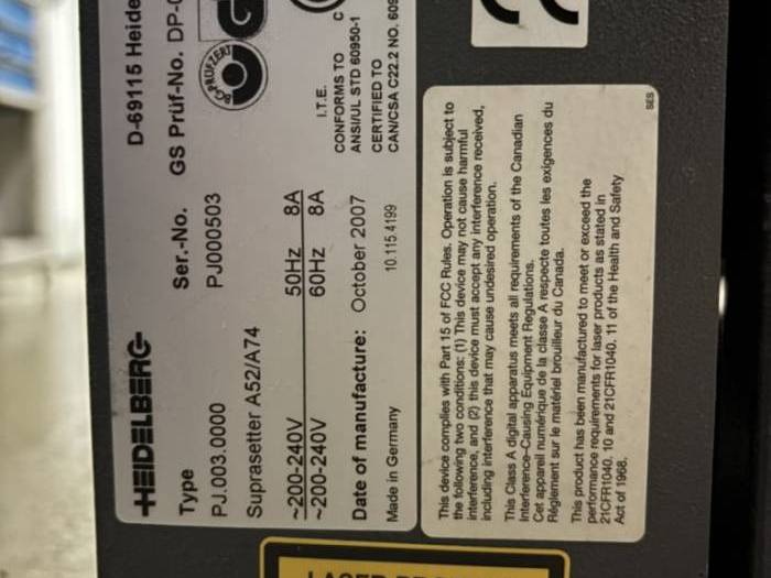 Package Heidelberg Folder, Suprasetter CTP etc Pic 5