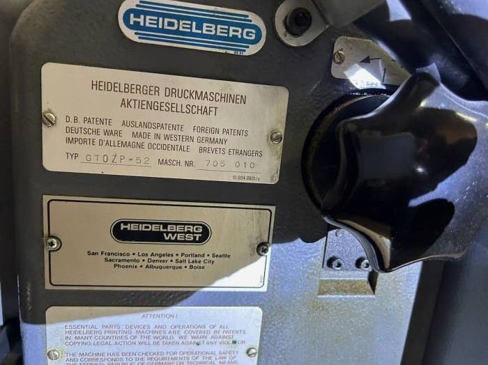 Heidelberg GTOZP 52 Pic 3