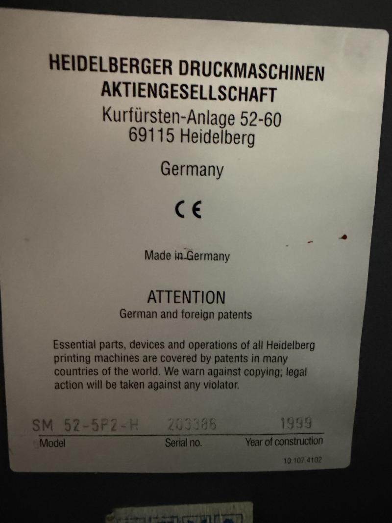 Heidelberg SM 52-5 PH Pic 13