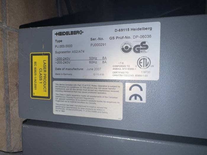 Heidelberg Suprasetter A52 CTP Pic 4
