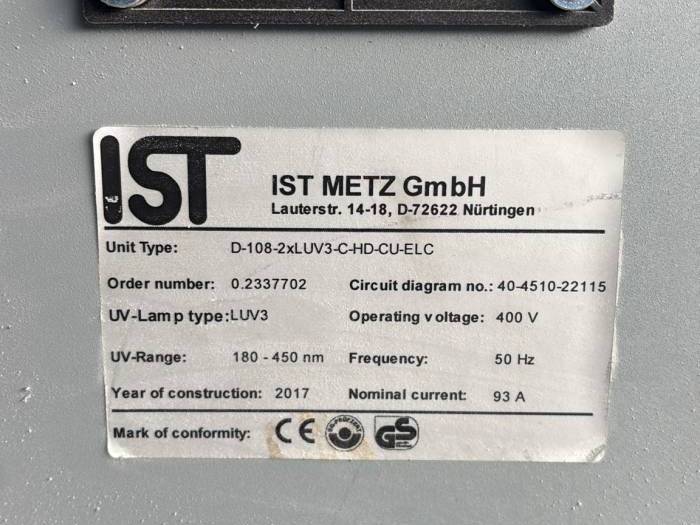 IST LED UV Drying sytem for Heidelberg XL CD CX SX 102 Pic 10