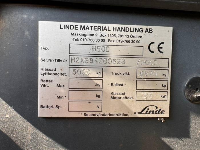 Linde E H50D Diesel Forklift Pic 4