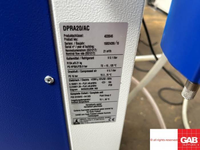 Nuair B 3800 B-150 FM3 UK air compressor with dryer Pic 8