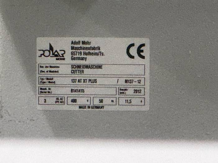 Polar 137 XT Autotrim High-Speed ​​Cutter Pic 15