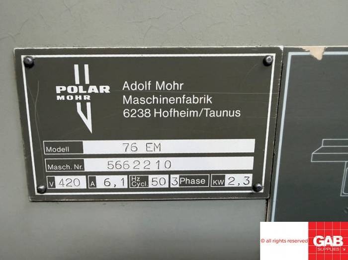 Polar MOHR 76 EM - Cheap Guillotine Pic 7
