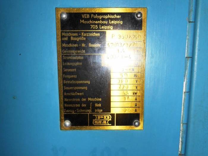 Polygraph FOMM hot stamping and embossing press, POMA Pic 5