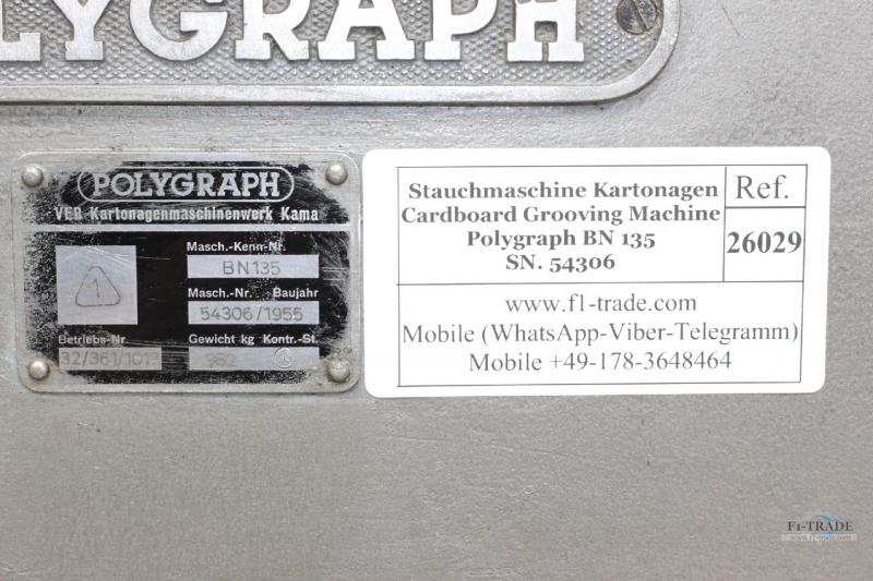 Polygraph BN 135 Cardboard Grooving Pic 6