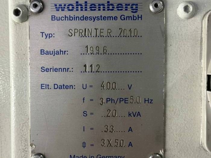 Wohlenberg 7010 Sprinter Gathering and Perfect Binding Pic 4