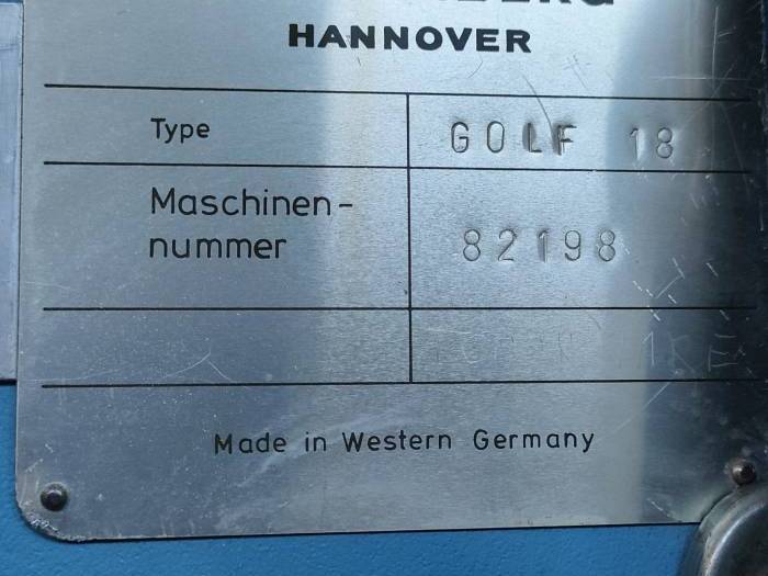 Wohlenberg Golf Binder 18 clamps Pic 3